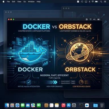 Ilustração do artigo: Migrando para OrbStack no macOS: Um guia prático de performance Docker