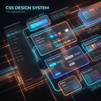 Ilustração do artigo: Design System com CSS puro: Como criar cards e sidebars premium